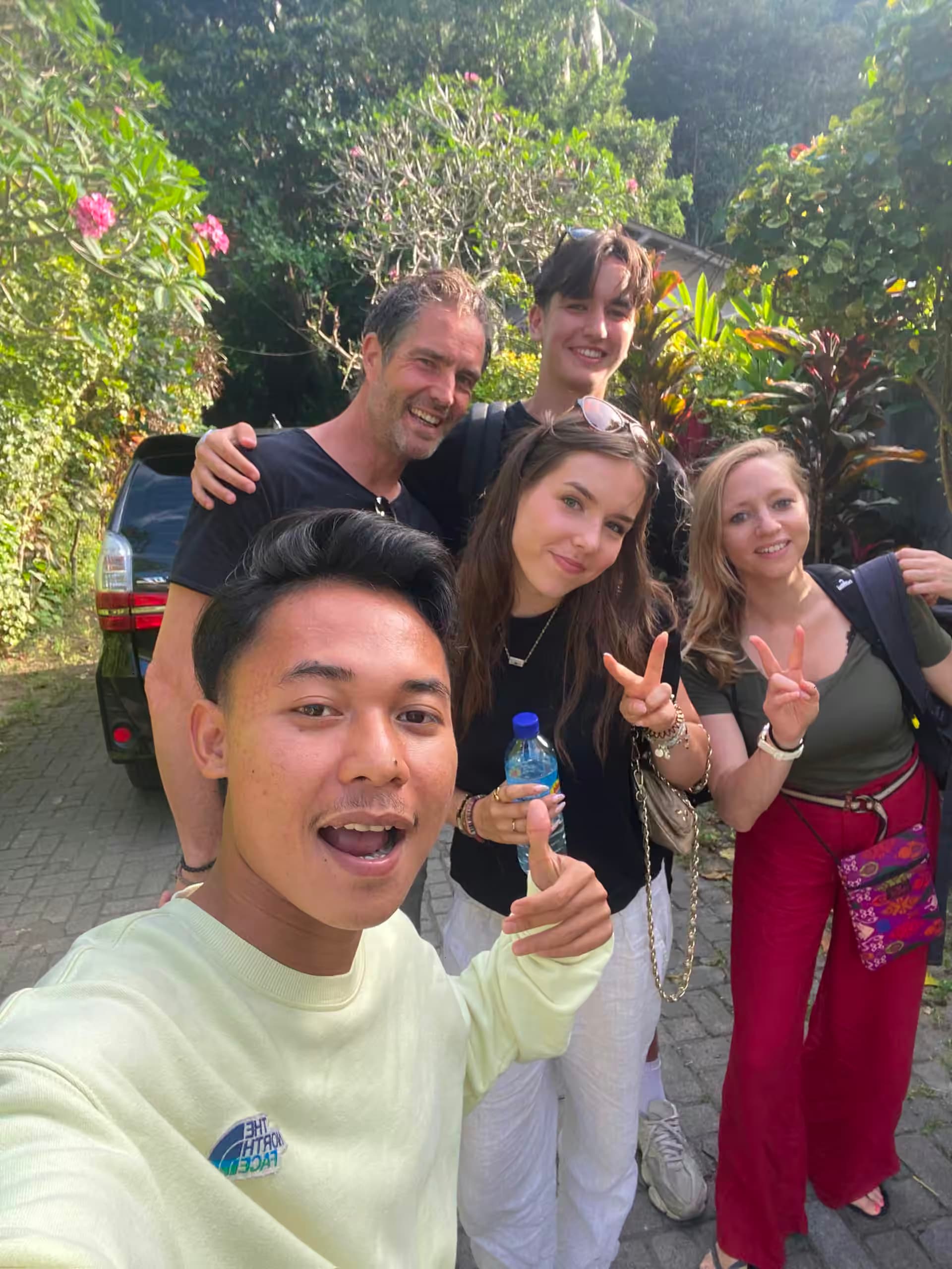 with the client